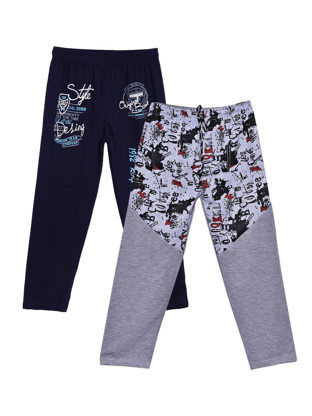 SWEET ANGEL Girls Pack Of 2 Printed Pure Cotton Straight-Fit Track Pants, Grey melange
SWEET ANGEL Girls Pack Of 2 Printed Pure Cotton Straight-Fit Track Pants, Grey melange