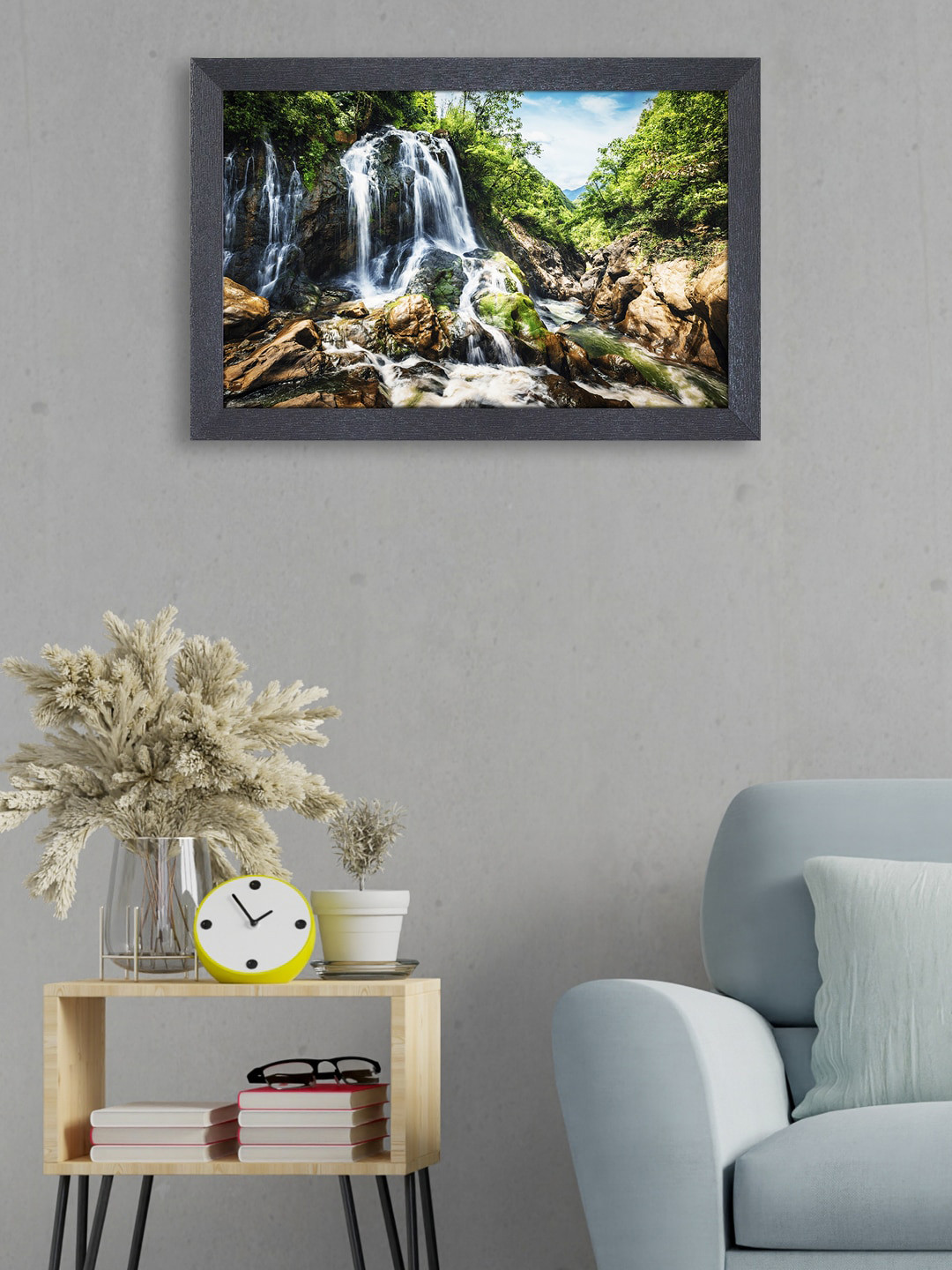 RANDOM Green & White Beautiful Waterfall Painting Framed Wall Art
RANDOM Green & White Beautiful Waterfall Painting Framed Wall Art