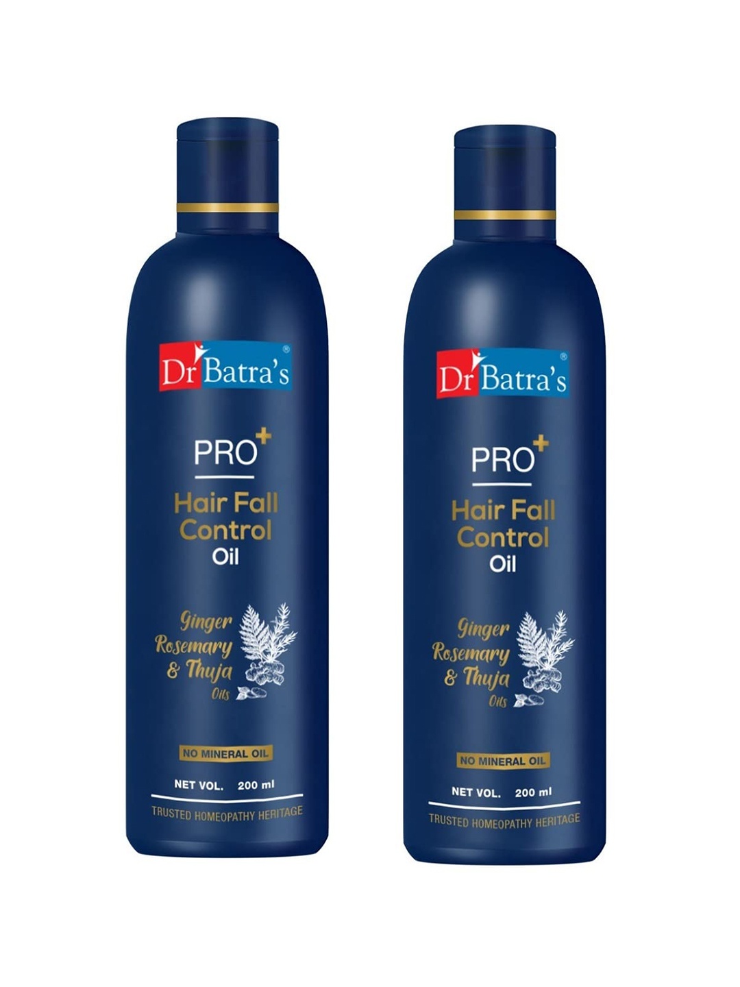 Dr. Batras Set Of 2 PRO+ Hair Fall Control Oil With Ginger For Healthier Scalp- 200ml Each, Transparent
Dr. Batras Set Of 2 PRO+ Hair Fall Control Oil With Ginger For Healthier Scalp- 200ml Each, Transparent