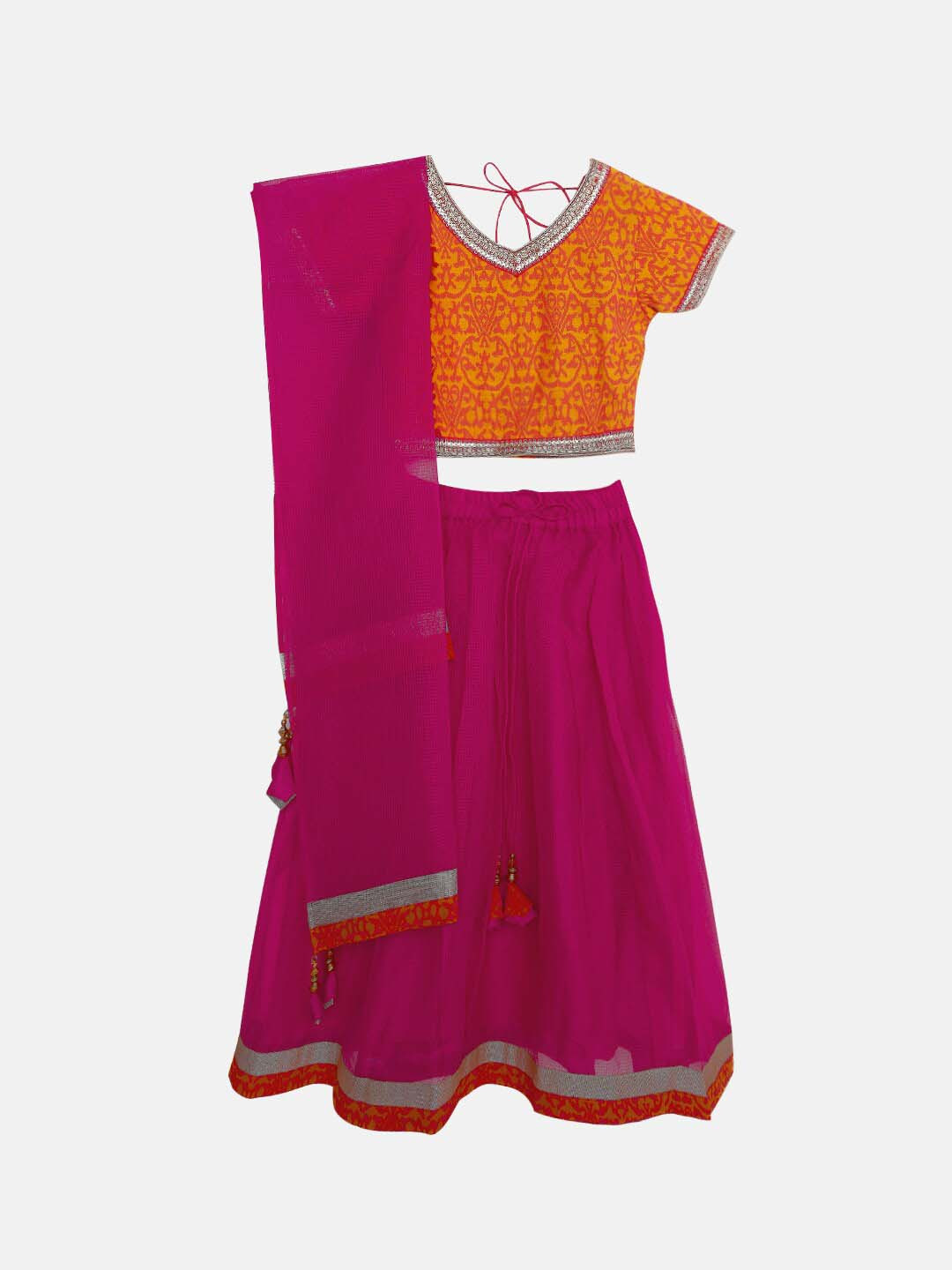 SALWAR STUDIO Girls Yellow & Pink Printed Ready to Wear Lehenga & Blouse With Dupatta
SALWAR STUDIO Girls Yellow & Pink Printed Ready to Wear Lehenga & Blouse With Dupatta