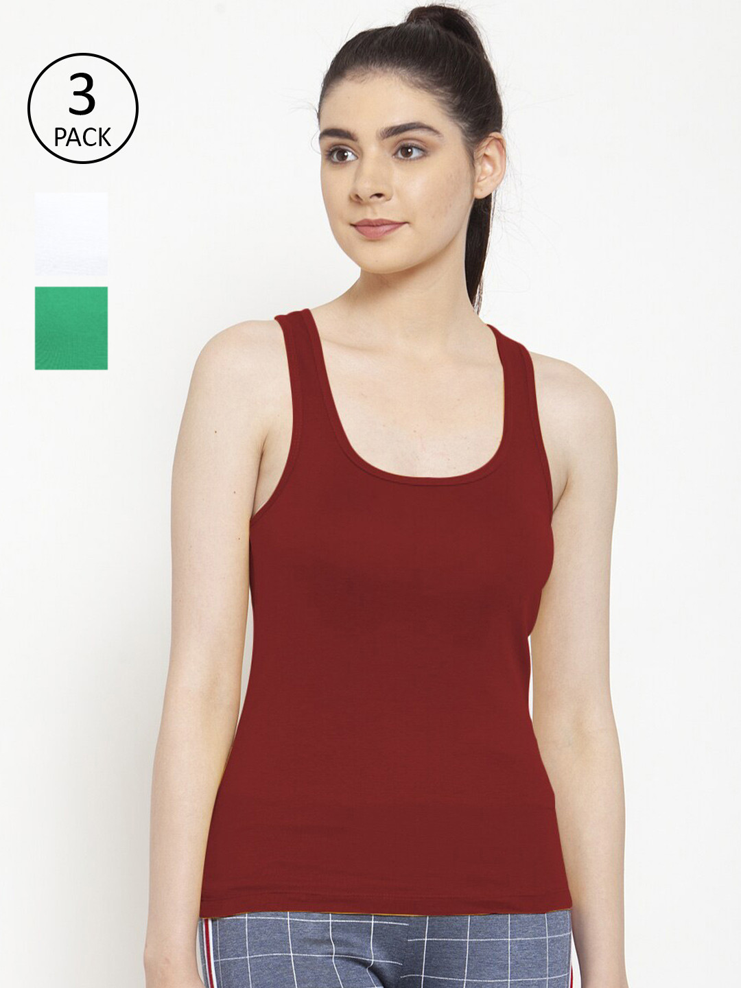 Friskers Pack Of 3 Tank Tops, White 
Friskers Pack Of 3 Tank Tops, White