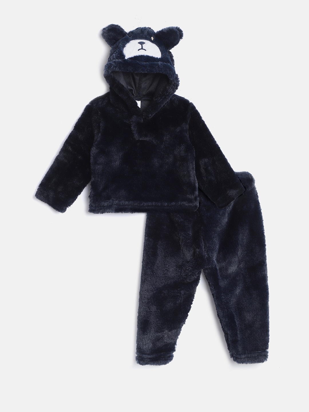 Moms Love Infant Boys Navy Blue Pure Cotton Faux Fur Hooded Sweatshirt with Pyjamas
Moms Love Infant Boys Navy Blue Pure Cotton Faux Fur Hooded Sweatshirt with Pyjamas