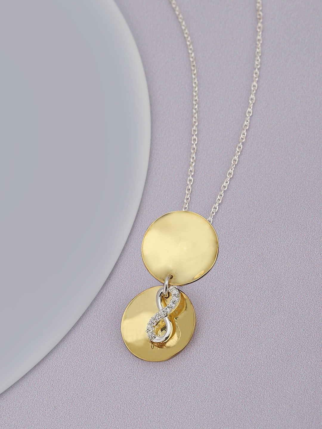 VANBELLE Gold-Toned 925 Sterling Silver Cubic Zirconia I Love You Forever Pendent Necklace
VANBELLE Gold-Toned 925 Sterling Silver Cubic Zirconia I Love You Forever Pendent Necklace