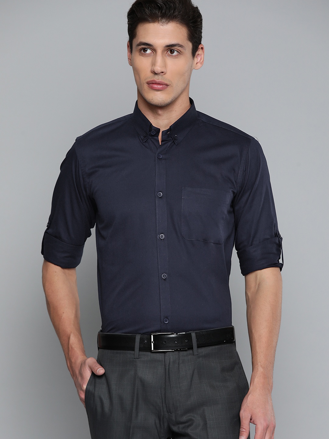 DENNISON Men Navy Blue Smart Slim Fit Bio-Engineered Quick-Dry Odour-Free Formal Shirt
DENNISON Men Navy Blue Smart Slim Fit Bio-Engineered Quick-Dry Odour-Free Formal Shirt