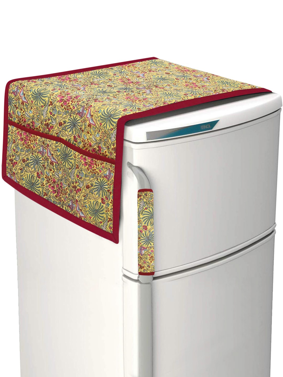 Rajasthan Decor Yellow & Red Floral Printed Cotton Refrigerator Cover With Handle Cover
Rajasthan Decor Yellow & Red Floral Printed Cotton Refrigerator Cover With Handle Cover