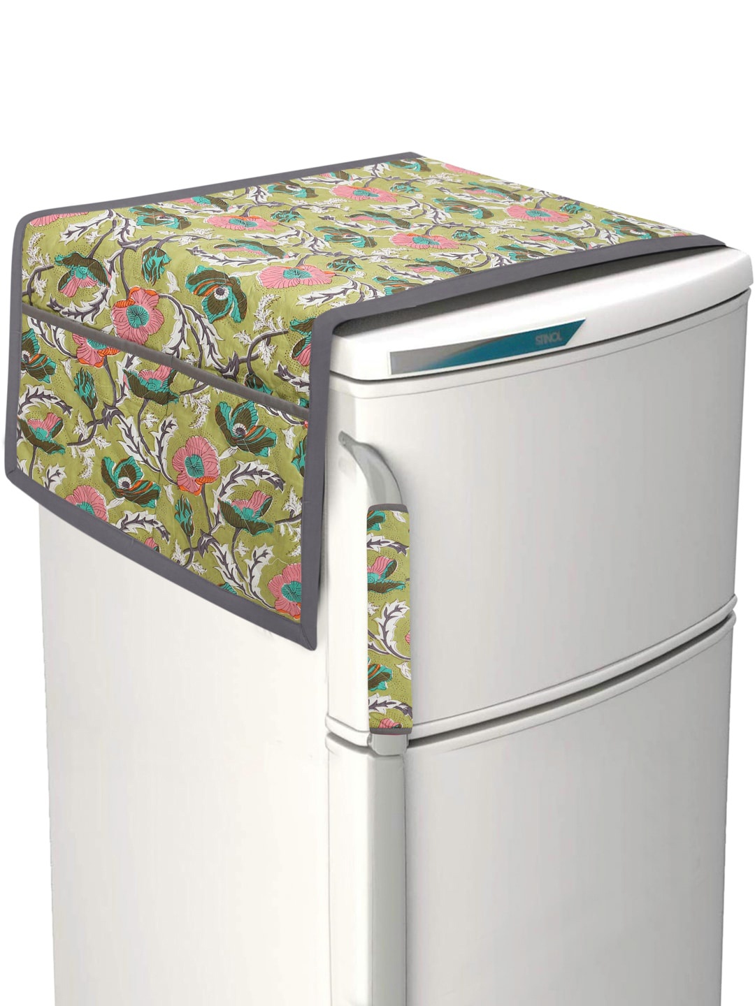 Rajasthan Decor Green & Grey Floral Printed Quilted Cotton Refrigerator & Handle Cover
Rajasthan Decor Green & Grey Floral Printed Quilted Cotton Refrigerator & Handle Cover