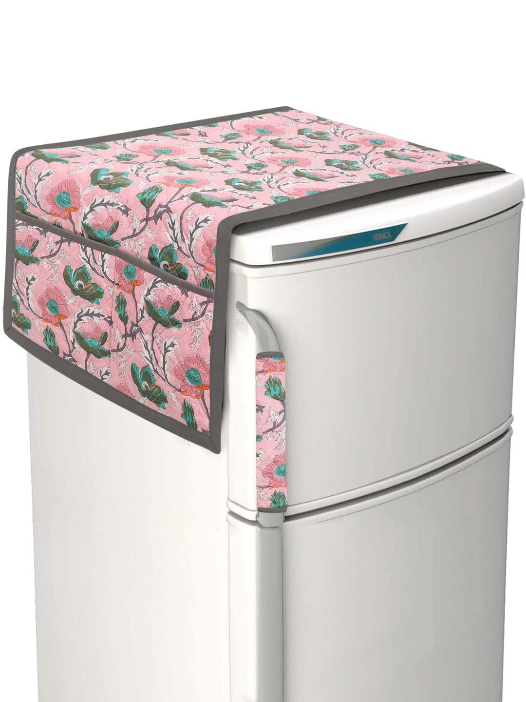 Rajasthan Decor Unisex Pink & Brown Floral Printed Cotton Fridge Cover With Handle Cover
Rajasthan Decor Unisex Pink & Brown Floral Printed Cotton Fridge Cover With Handle Cover