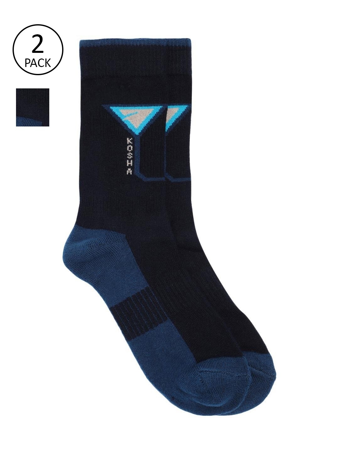 Kosha Men Pack of 2 Blue & Black Regular Length Cushioned Breathable Cotton Sports Socks
Kosha Men Pack of 2 Blue & Black Regular Length Cushioned Breathable Cotton Sports Socks