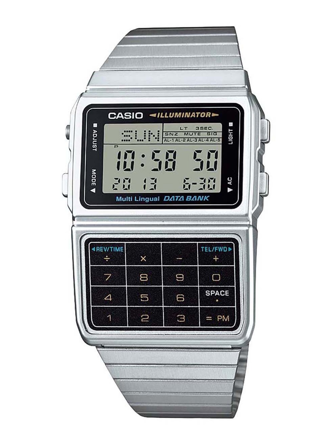 CASIO Patterned Dial & Bracelet Straps Digital Chronograph Watch DB39 DBC-611-1DF, Black
CASIO Patterned Dial & Bracelet Straps Digital Chronograph Watch DB39 DBC-611-1DF, Black