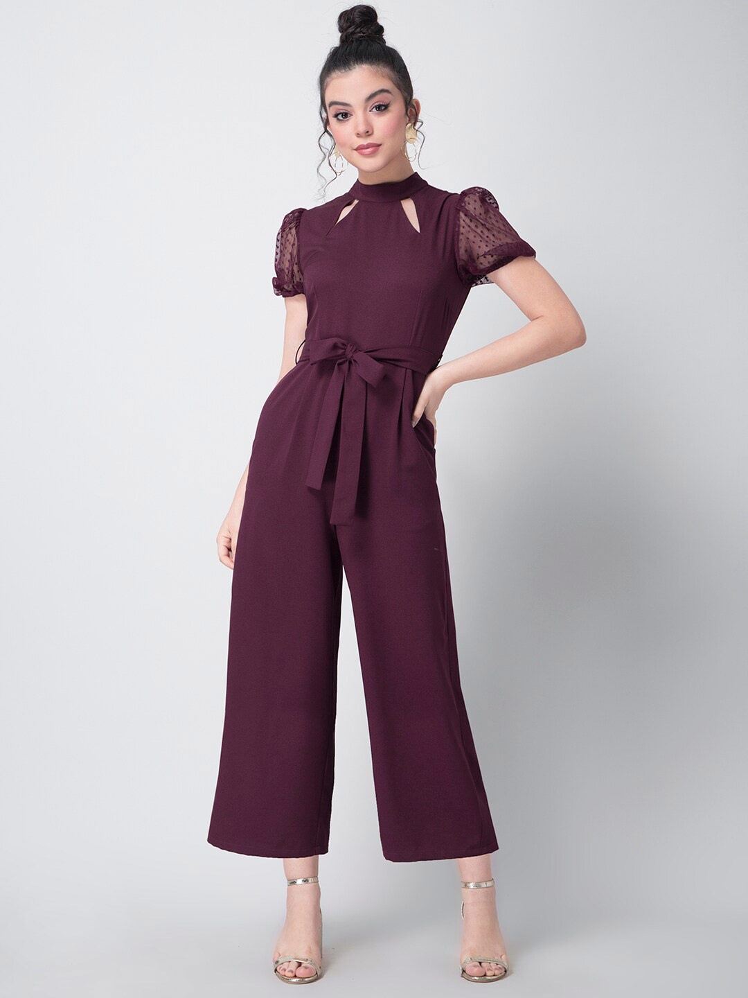 FabAlley Purple Basic Jumpsuit
