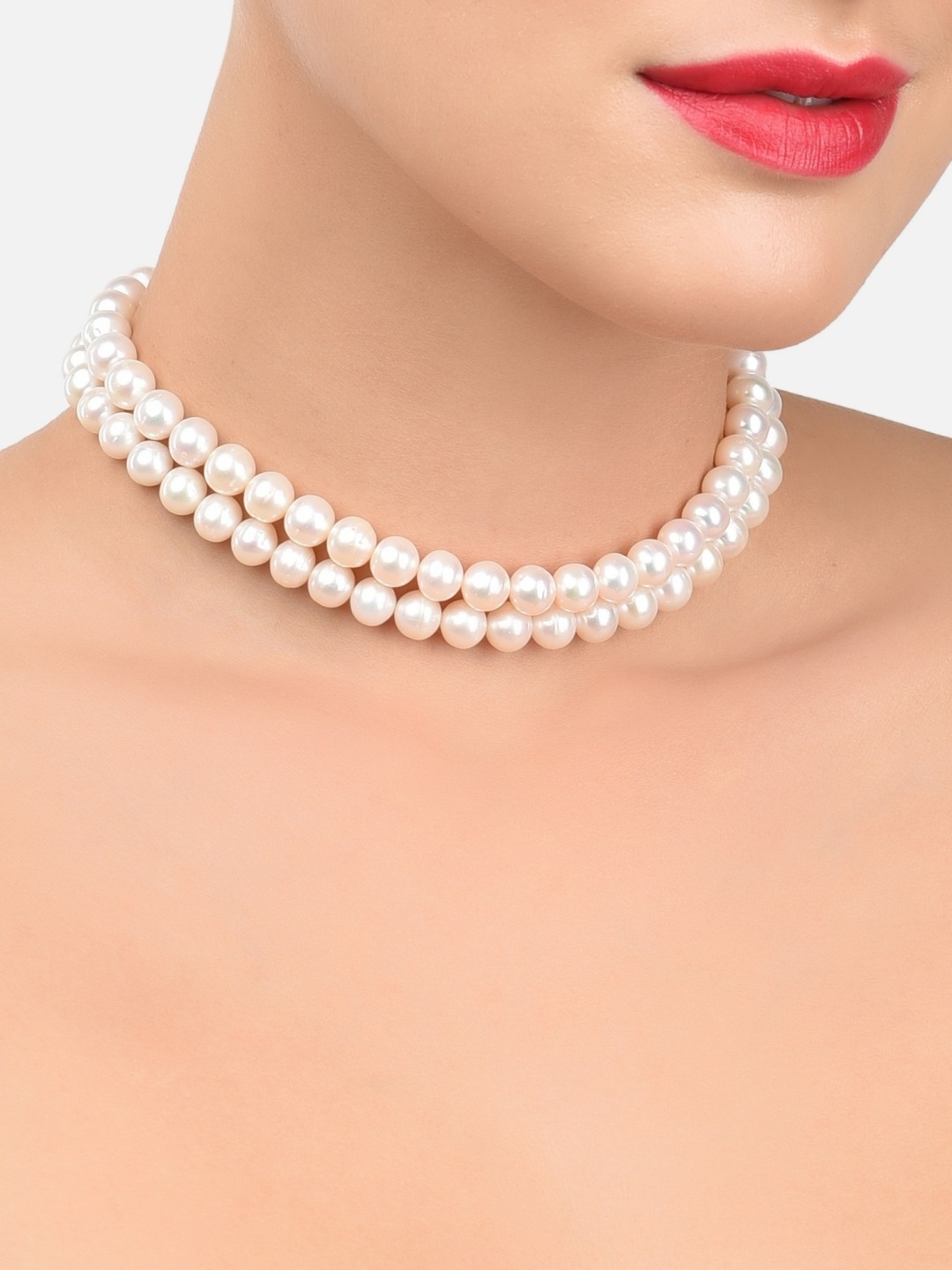 Zaveri Pearls Off-White & Gold-Plated Brass Freshwater Pearls Layered Choker Necklace
Zaveri Pearls Off-White & Gold-Plated Brass Freshwater Pearls Layered Choker Necklace