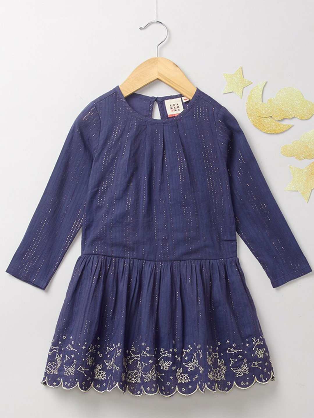 Ed-a-Mamma Blue Drop-Waist Dress