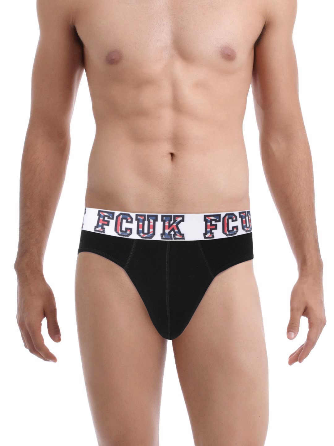 FCUK Bold Black Hip Briefs CBR05