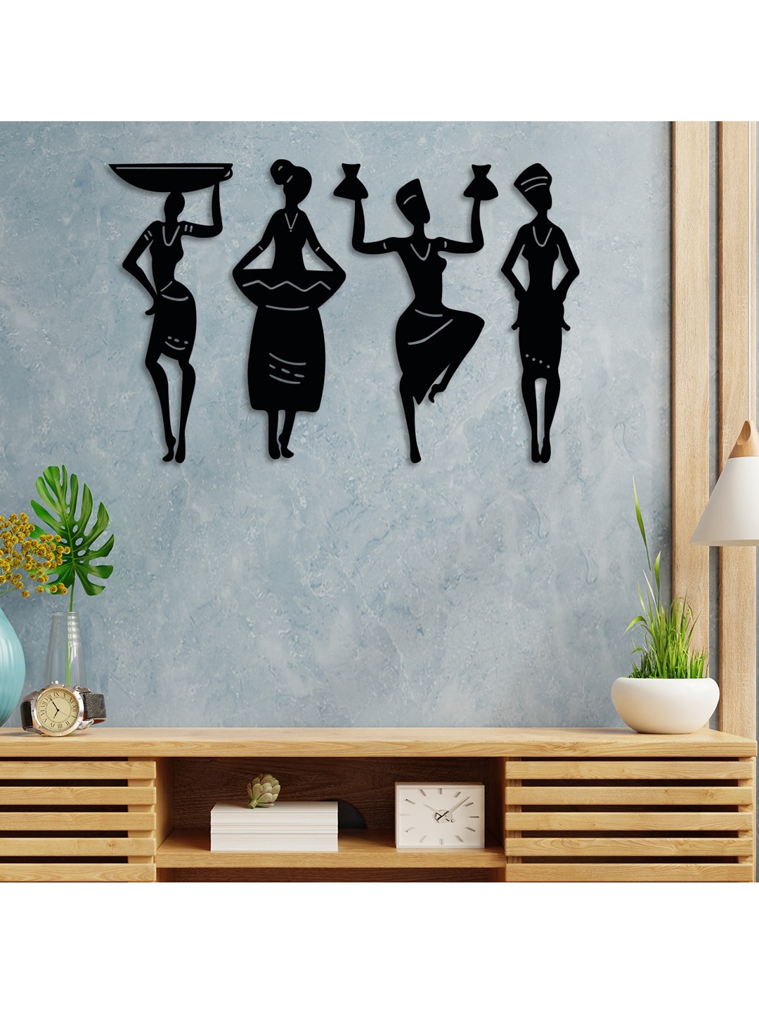 Art Street Black Dancing Lady Design Wall Decor