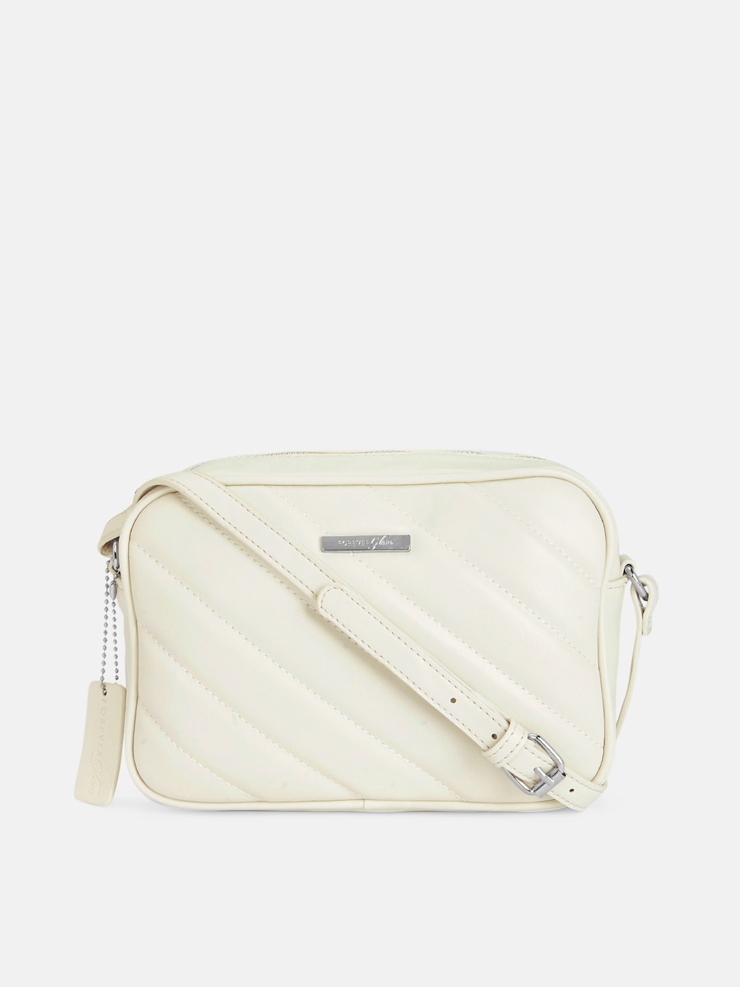 Forever Glam by Pantaloons Off White Textured PU Structured Sling Bag with Quilted
Forever Glam by Pantaloons Off White Textured PU Structured Sling Bag with Quilted
