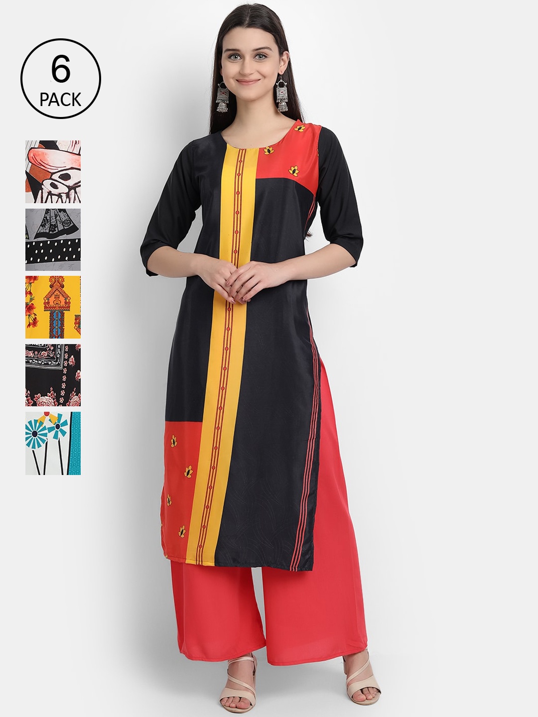 7Threads Women Multicoloured & dark sapphire Colourblocked Mirror Work Crepe Kurta, Multi
7Threads Women Multicoloured & dark sapphire Colourblocked Mirror Work Crepe Kurta, Multi