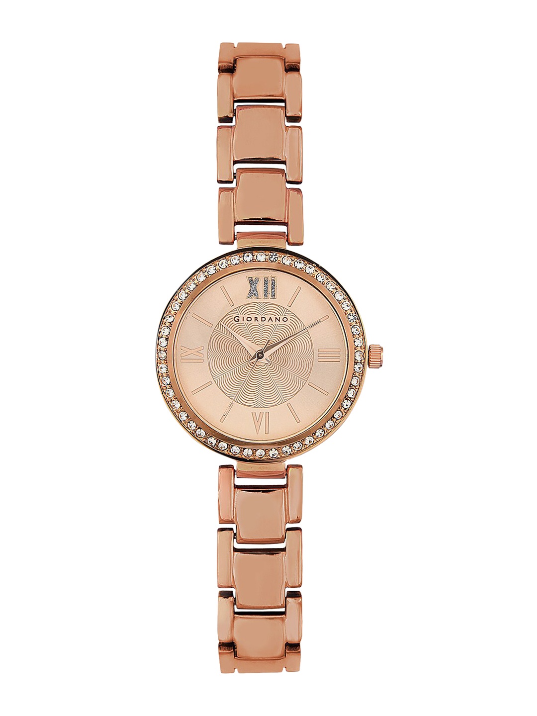 GIORDANO Women Rose Gold-Toned Stainless Steel Bracelet Style Straps Watch GD-4004-22
GIORDANO Women Rose Gold-Toned Stainless Steel Bracelet Style Straps Watch GD-4004-22