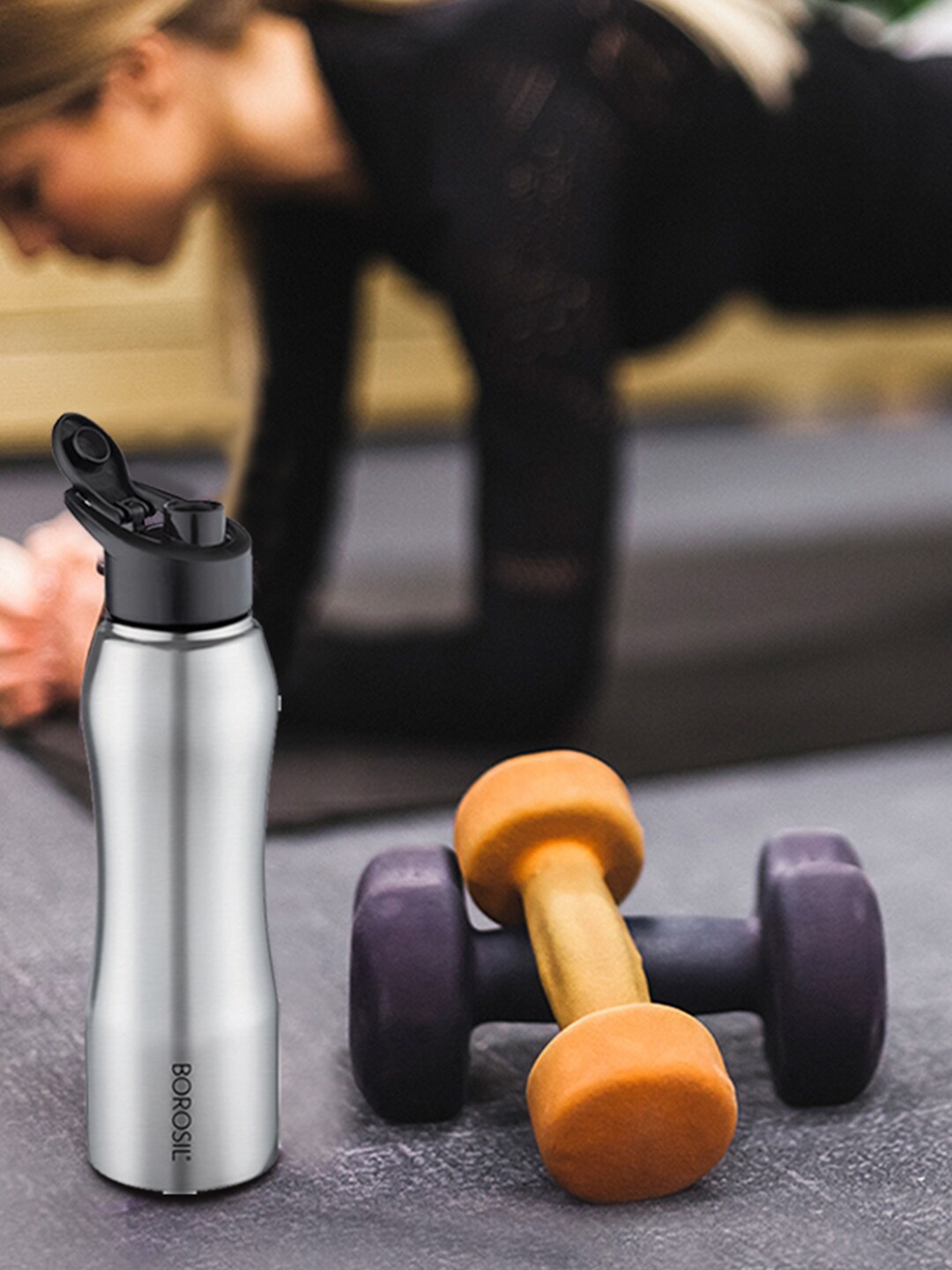BOROSIL Grip n Sip Leakproof BPA Free Stainless Steel Water Bottle 750ml, Silver
BOROSIL Grip n Sip Leakproof BPA Free Stainless Steel Water Bottle 750ml, Silver