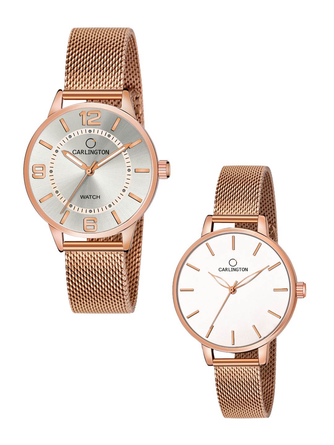 CARLINGTON Women Set Of 2 Multicoloured Dial & Stainless Steel Bracelet Analogue Watch CT2002 RoseWhite-CT2014 RoseWhite, Multi
CARLINGTON Women Set Of 2 Multicoloured Dial & Stainless Steel Bracelet Analogue Watch CT2002 RoseWhite-CT2014 RoseWhite, Multi