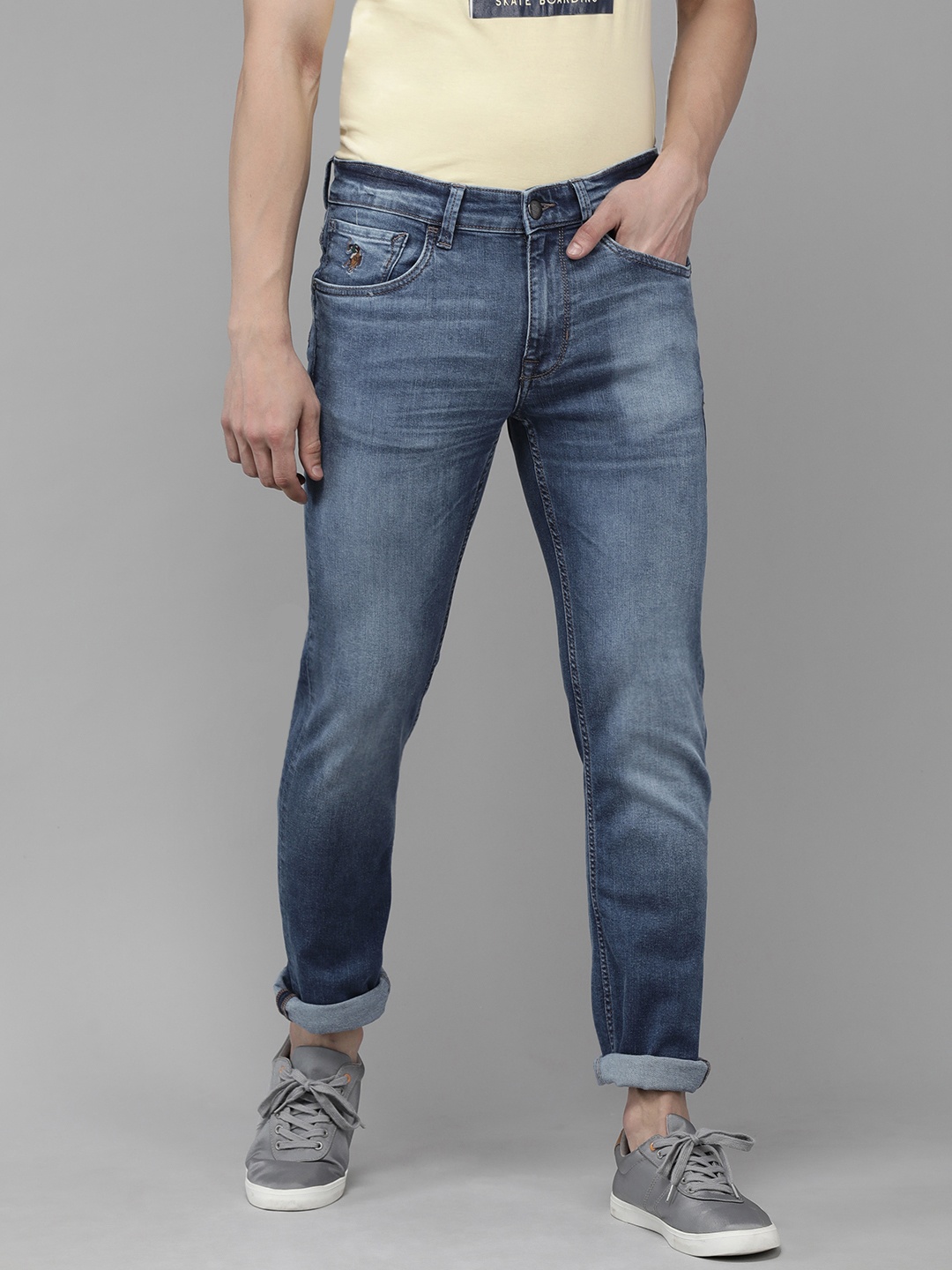U.S. Polo Assn. Denim Co. Men Blue Regallo Skinny Light Fade Mid-Rise Stretchable Jeans
U.S. Polo Assn. Denim Co. Men Blue Regallo Skinny Light Fade Mid-Rise Stretchable Jeans