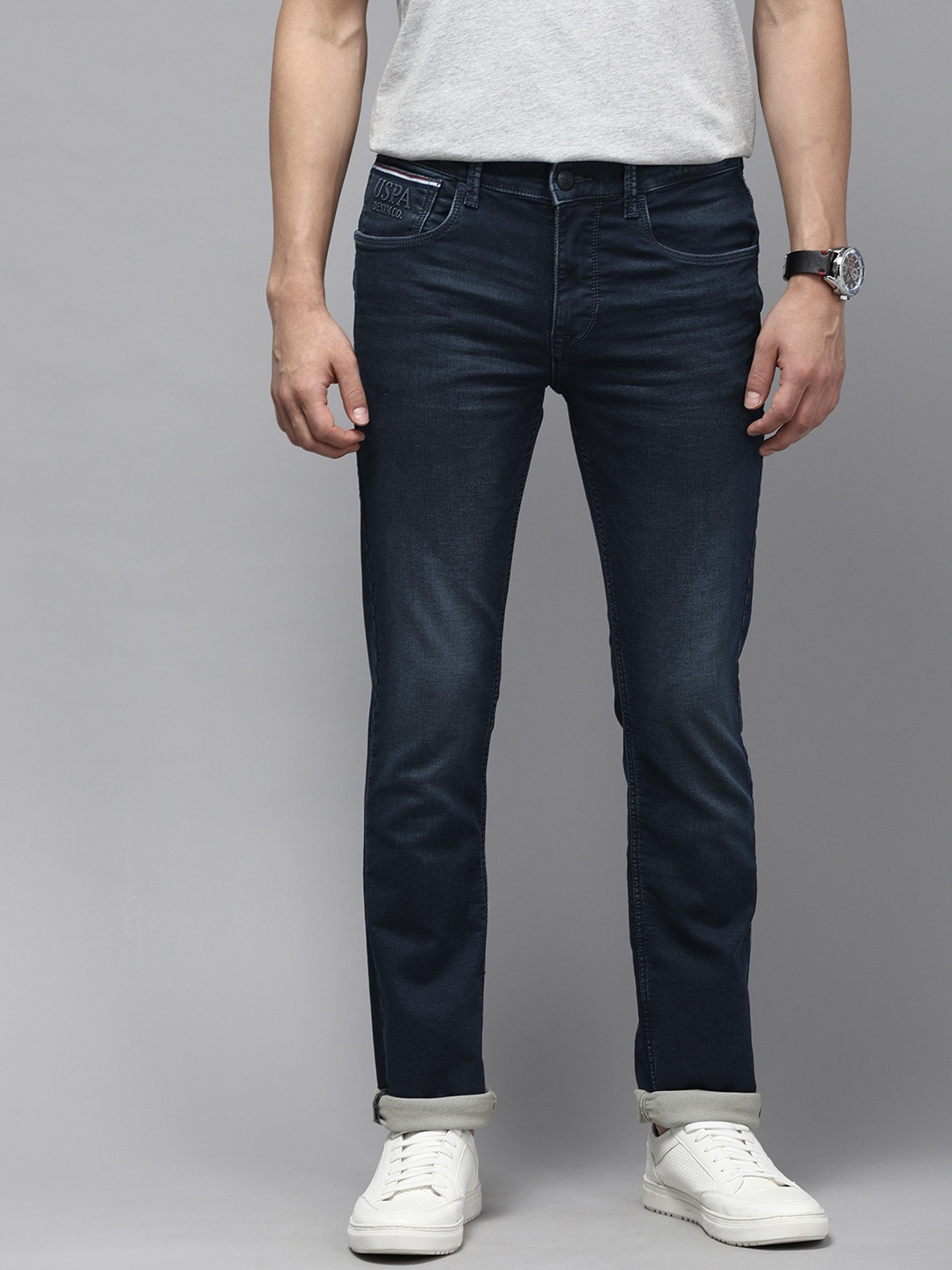 U S Polo Assn Denim Co Men Blue Regallo Skinny Fit Mid Rise Light Fade Stretchable Jeans
U S Polo Assn Denim Co Men Blue Regallo Skinny Fit Mid Rise Light Fade Stretchable Jeans