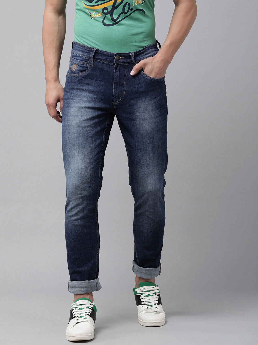 U.S. Polo Assn. Denim Co. Men Blue Brandon Slim Fit Heavy Fade Mid-Rise Stretchable Jeans
U.S. Polo Assn. Denim Co. Men Blue Brandon Slim Fit Heavy Fade Mid-Rise Stretchable Jeans