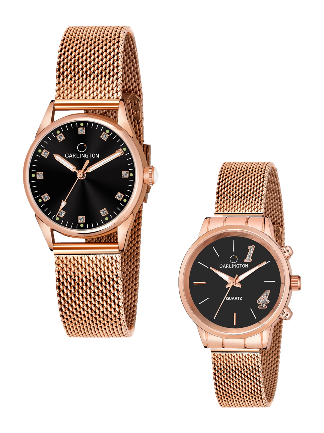 CARLINGTON Women Set of 2 Analogue Watch - CT2003 RoseBlack-CT2012 RoseBlack, Rose gold
CARLINGTON Women Set of 2 Analogue Watch - CT2003 RoseBlack-CT2012 RoseBlack, Rose gold