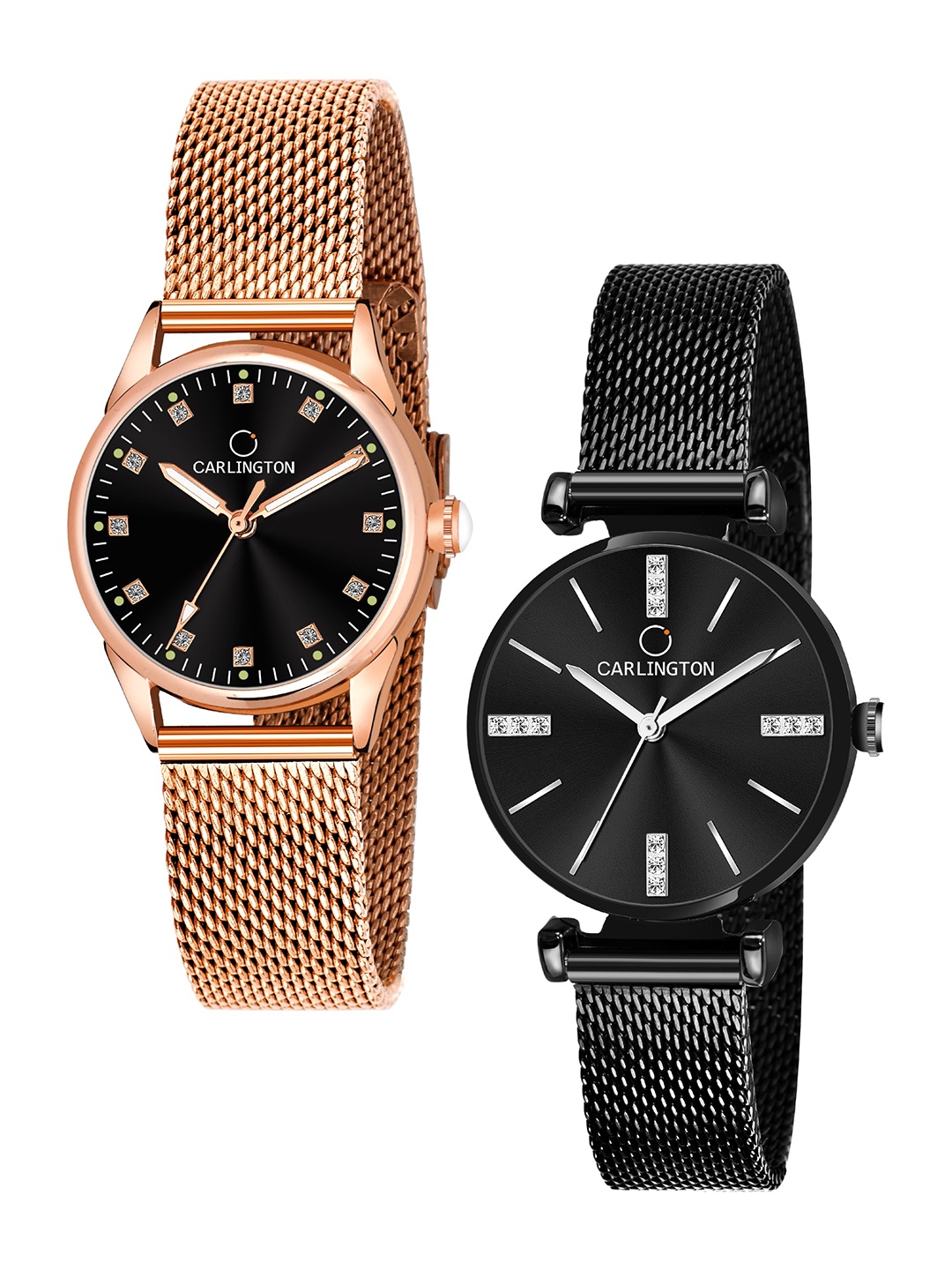 CARLINGTON Women Set Of 2 Multicoloured Dial Bracelet Style Straps Analogue Watch, Multi
CARLINGTON Women Set Of 2 Multicoloured Dial Bracelet Style Straps Analogue Watch, Multi
