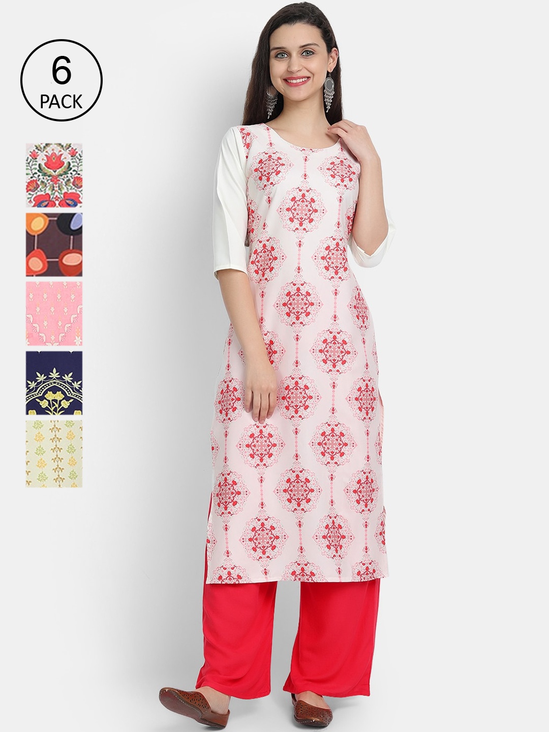 7Threads Women Multicoloured Floral Embroidered Keyhole Neck Mirror Work Crepe Kurta, Multi
7Threads Women Multicoloured Floral Embroidered Keyhole Neck Mirror Work Crepe Kurta, Multi
