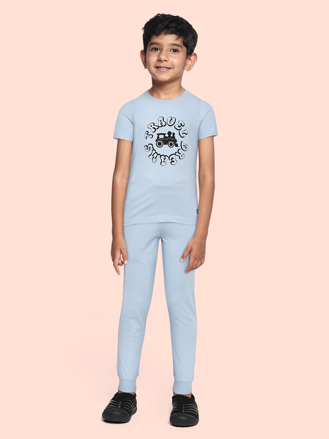 abof Boys Blue Cotton Pyjama Set