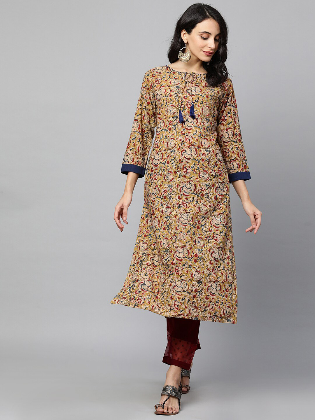 FASHOR Women Mustard Yellow & pink sand Ethnic Motifs Printed Keyhole Neck Thread Work Kurta
FASHOR Women Mustard Yellow & pink sand Ethnic Motifs Printed Keyhole Neck Thread Work Kurta