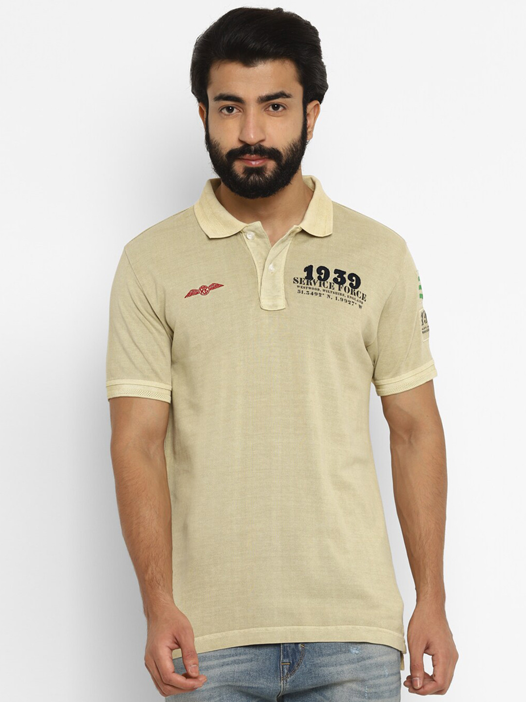 Royal Enfield Men Green Typography Printed Polo Collar Cotton T-shirt
Royal Enfield Men Green Typography Printed Polo Collar Cotton T-shirt