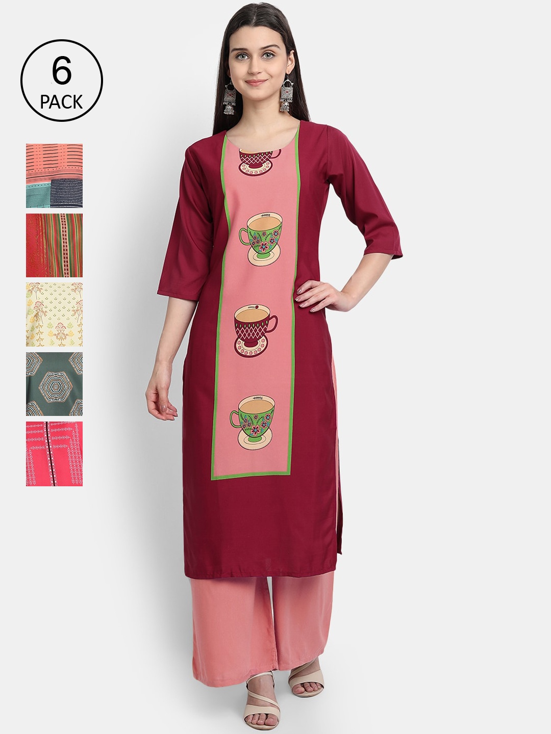 7Threads Women Multicoloured Ethnic Motifs Embroidered Flared Sleeves Thread Work Crepe Kurta, Multi
7Threads Women Multicoloured Ethnic Motifs Embroidered Flared Sleeves Thread Work Crepe Kurta, Multi
