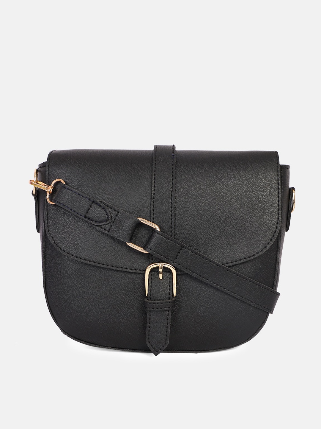 Bagsy Malone Black PU Structured Sling Bag