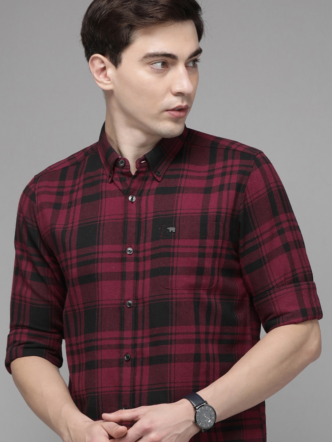 THE BEAR HOUSE Men Maroon Slim Fit Pure Cotton Checked Flannel Slim Fit Casual Shirt
THE BEAR HOUSE Men Maroon Slim Fit Pure Cotton Checked Flannel Slim Fit Casual Shirt