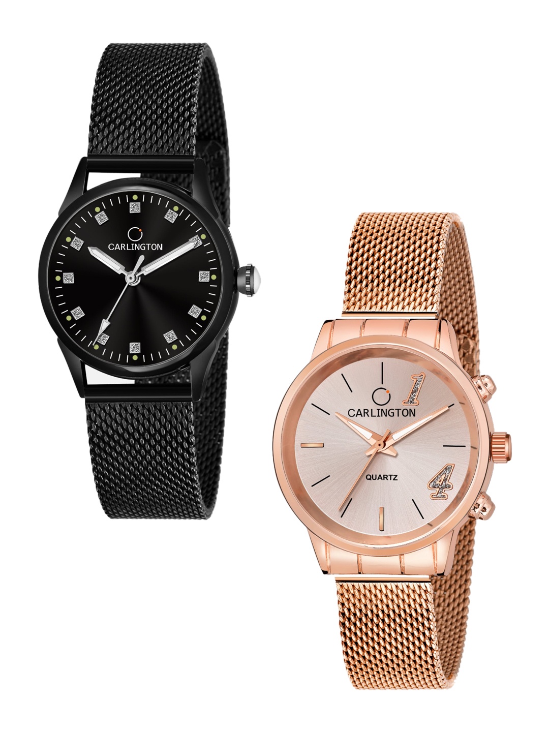 CARLINGTON Women Set of 2 Rose Gold Toned Stainless Steel Bracelet Style Analogue Watch
CARLINGTON Women Set of 2 Rose Gold Toned Stainless Steel Bracelet Style Analogue Watch