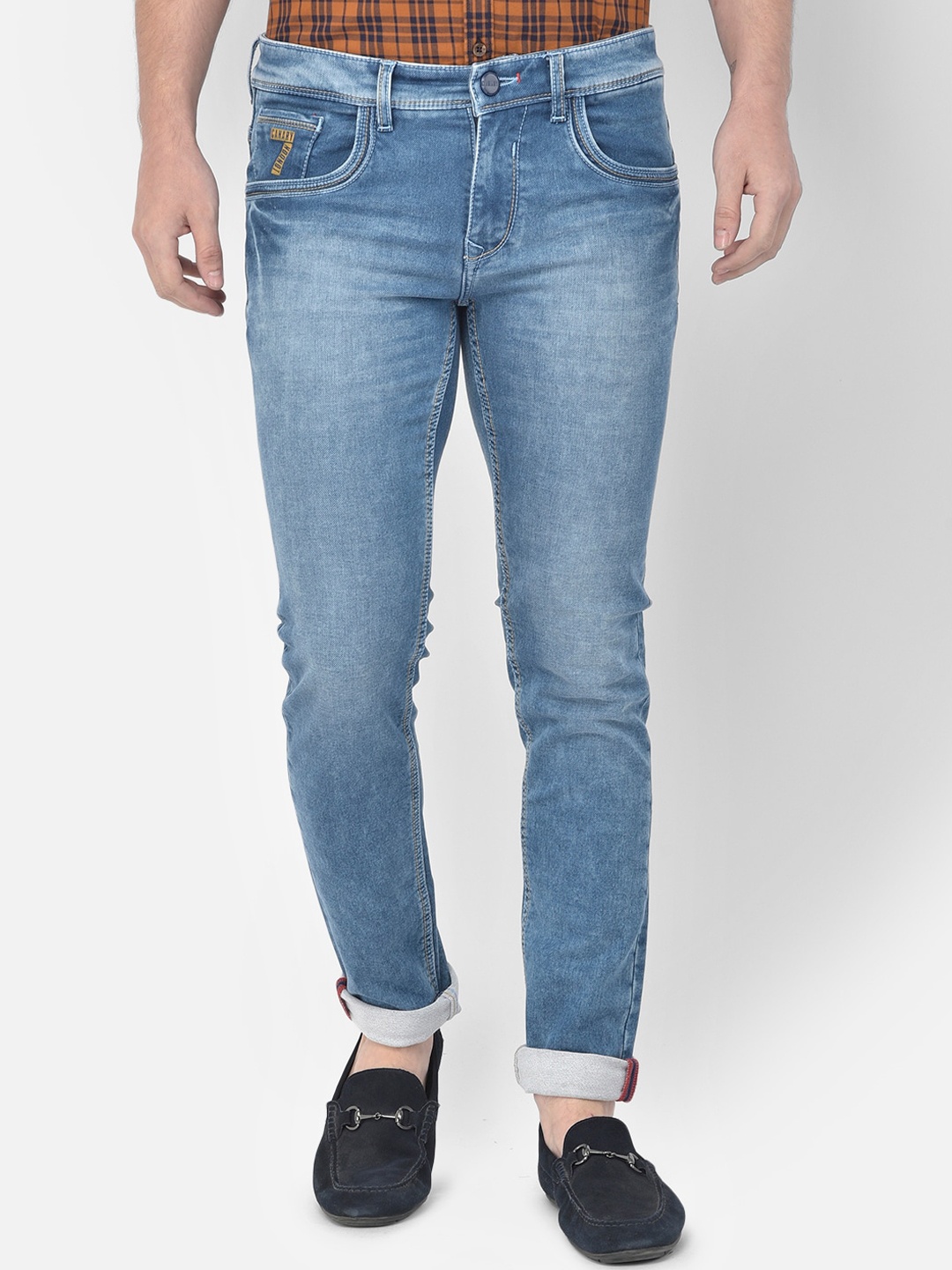 Canary London Men Blue Smart Skinny Fit Low-Rise Heavy Fade Embroidered Stretchable Jeans
Canary London Men Blue Smart Skinny Fit Low-Rise Heavy Fade Embroidered Stretchable Jeans
