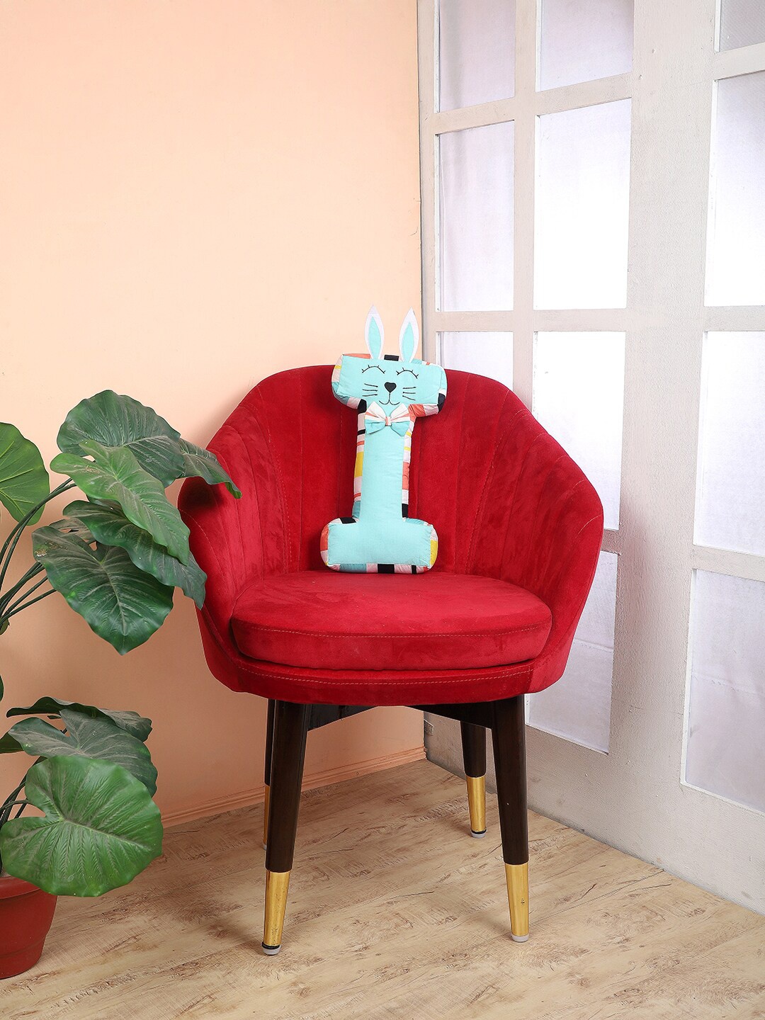 My Gift Booth Sea Green & White Self-Design Cotton I Alphabet Rabbit Shape Cushion With Filler
My Gift Booth Sea Green & White Self-Design Cotton I Alphabet Rabbit Shape Cushion With Filler