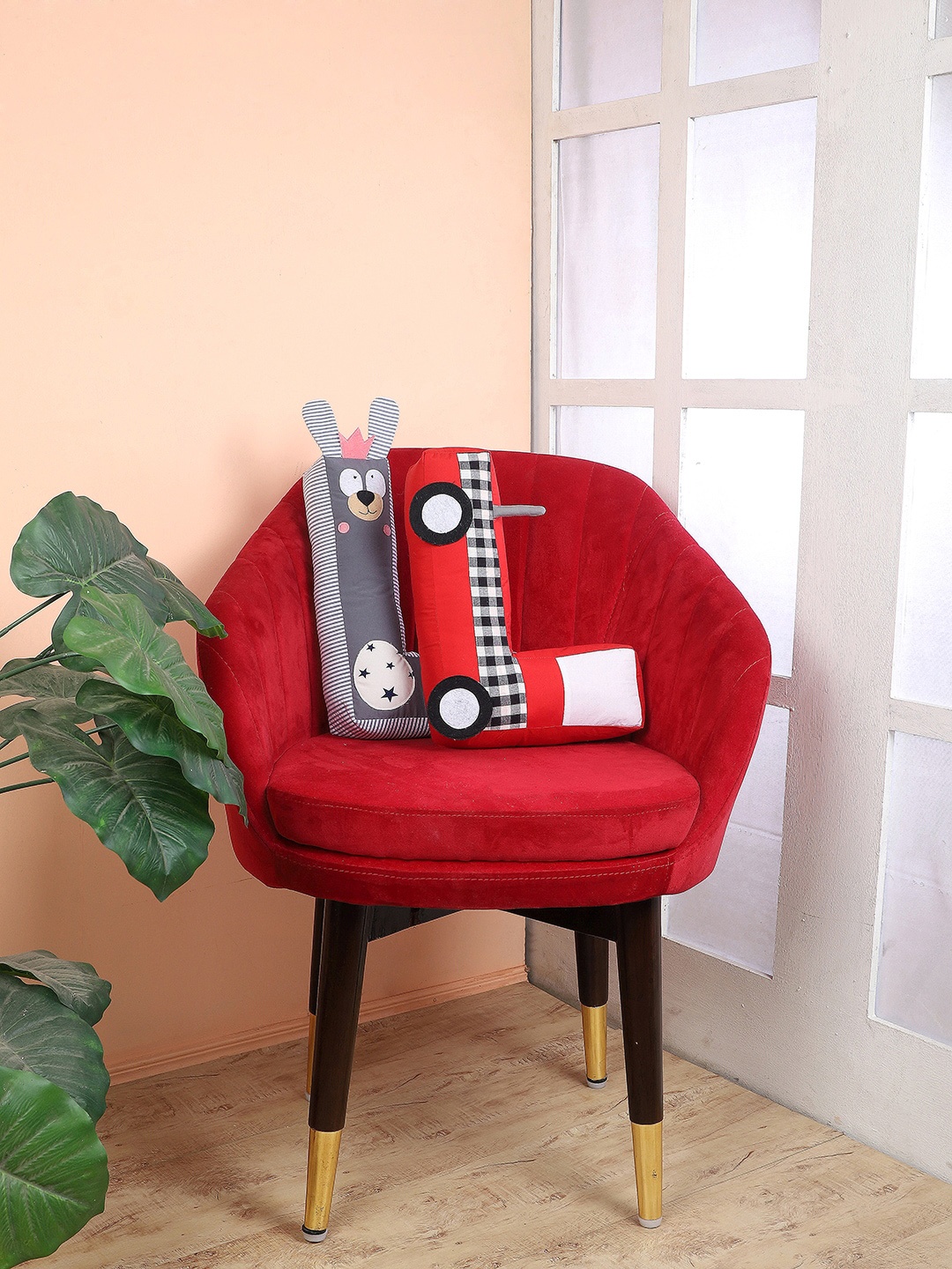 My Gift Booth Set Of 2 Grey & Red Cotton L Alphabet Rabbit Shape Cushion With Filler
My Gift Booth Set Of 2 Grey & Red Cotton L Alphabet Rabbit Shape Cushion With Filler