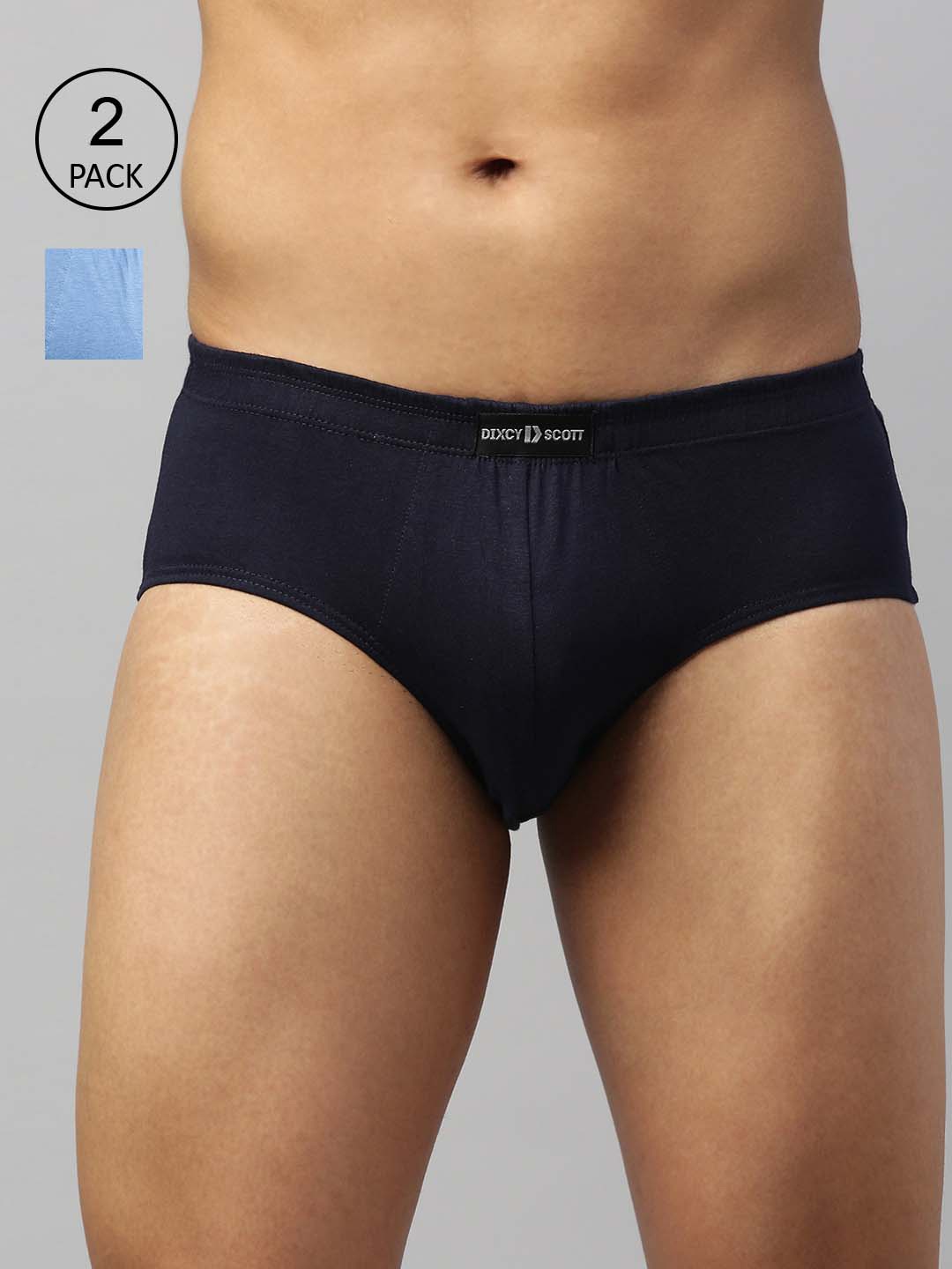 DIXCY SCOTT MAXIMUS Men Pack of 2 Solid Pure Cotton Basic Briefs MAXB-001-VITAL BRIEF-P2, Navy blue
DIXCY SCOTT MAXIMUS Men Pack of 2 Solid Pure Cotton Basic Briefs MAXB-001-VITAL BRIEF-P2, Navy blue