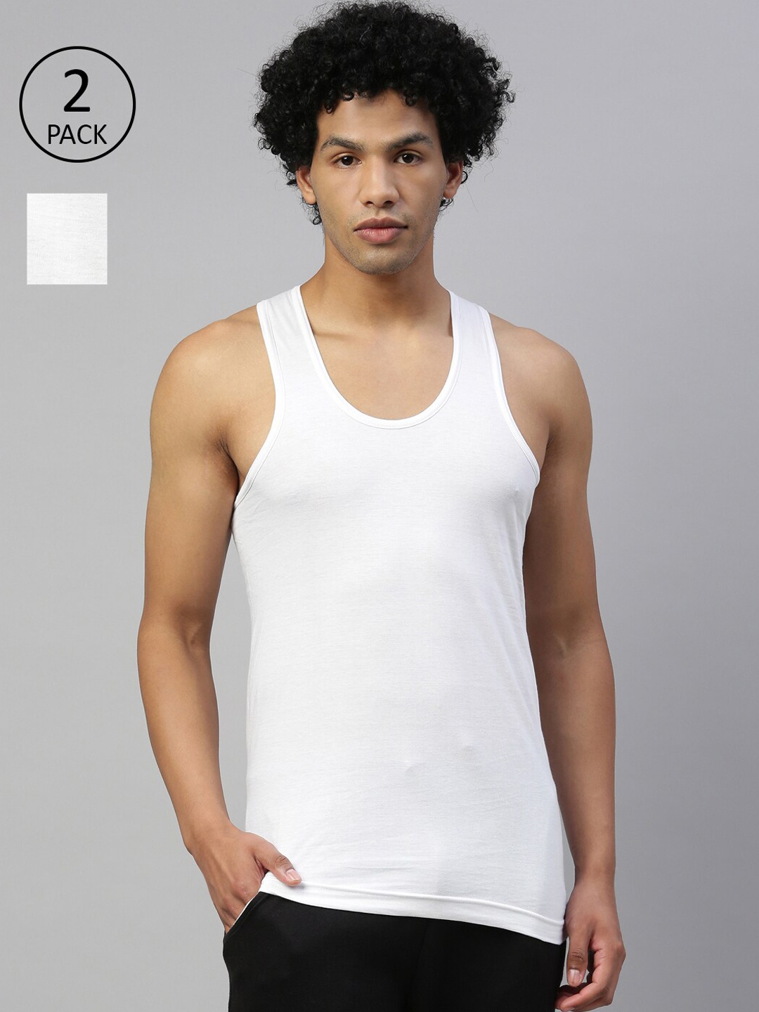 DIXCY SCOTT MAXIMUS Pack Of 2 Sleeveless Pure Cotton Anti-Microable Vest MAXV-001-ICON, White
DIXCY SCOTT MAXIMUS Pack Of 2 Sleeveless Pure Cotton Anti-Microable Vest MAXV-001-ICON, White