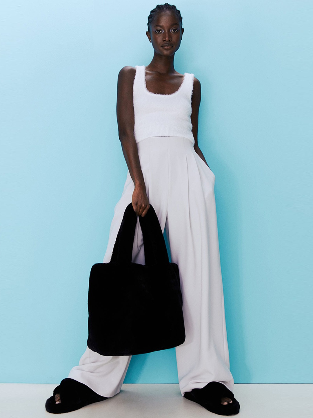 H&M Women Black Solid Soft Shopper