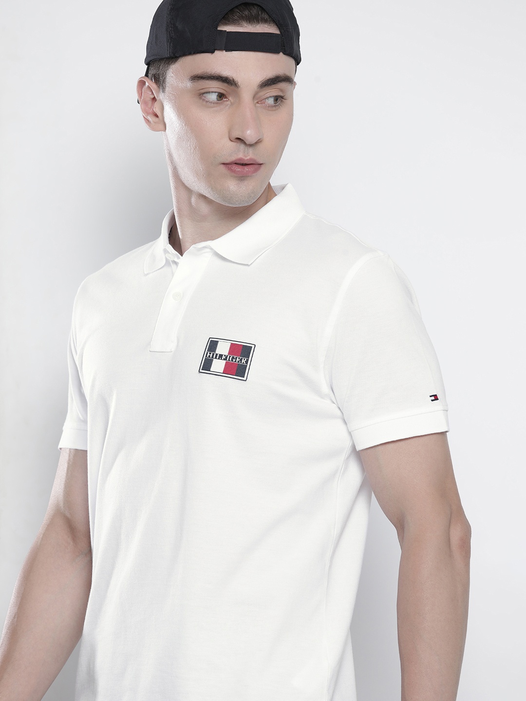 Tommy Hilfiger Men White Brand Logo Printed Polo Collar Pure Cotton Applique T-shirt
Tommy Hilfiger Men White Brand Logo Printed Polo Collar Pure Cotton Applique T-shirt