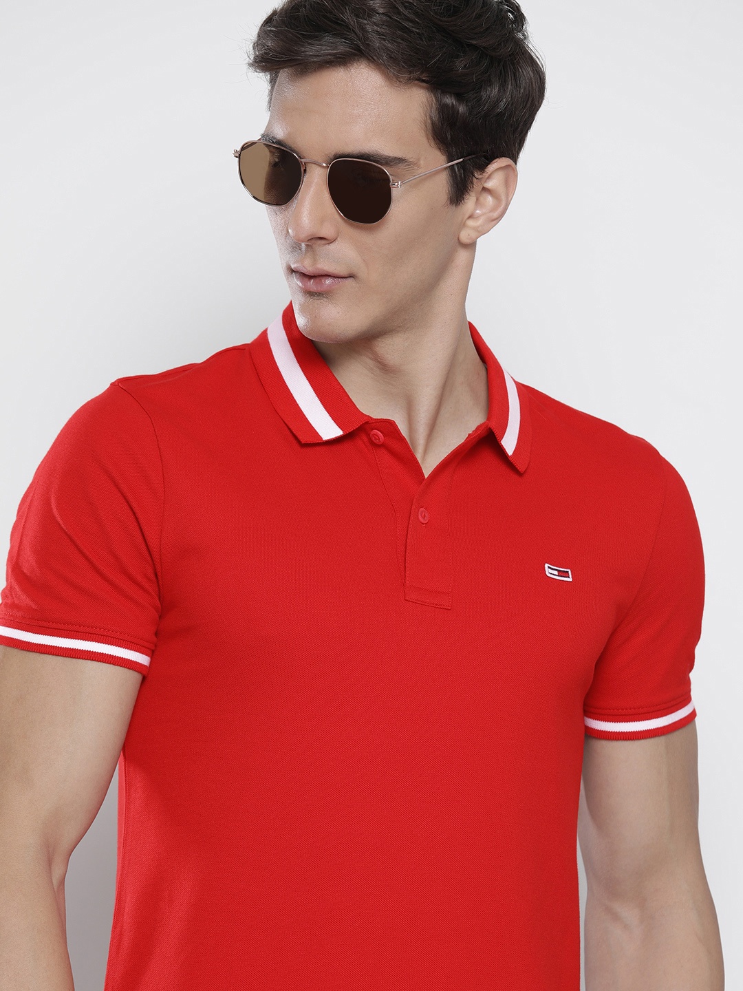 Tommy Hilfiger Men Red Polo Collar Organic Cotton Brand logo embroidered Slim Fit T-shirt
Tommy Hilfiger Men Red Polo Collar Organic Cotton Brand logo embroidered Slim Fit T-shirt