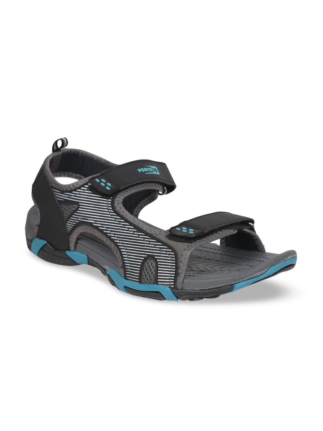 Liberty Men Black Solid Sports Sandals