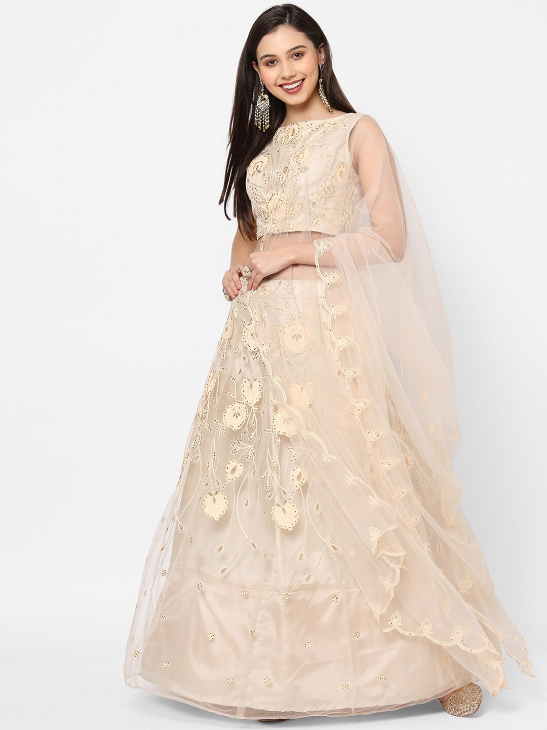 RedRound Beige Embroidered Beads and Stones Semi-Stitched Lehenga & Unstitched Blouse With Dupatta
RedRound Beige Embroidered Beads and Stones Semi-Stitched Lehenga & Unstitched Blouse With Dupatta