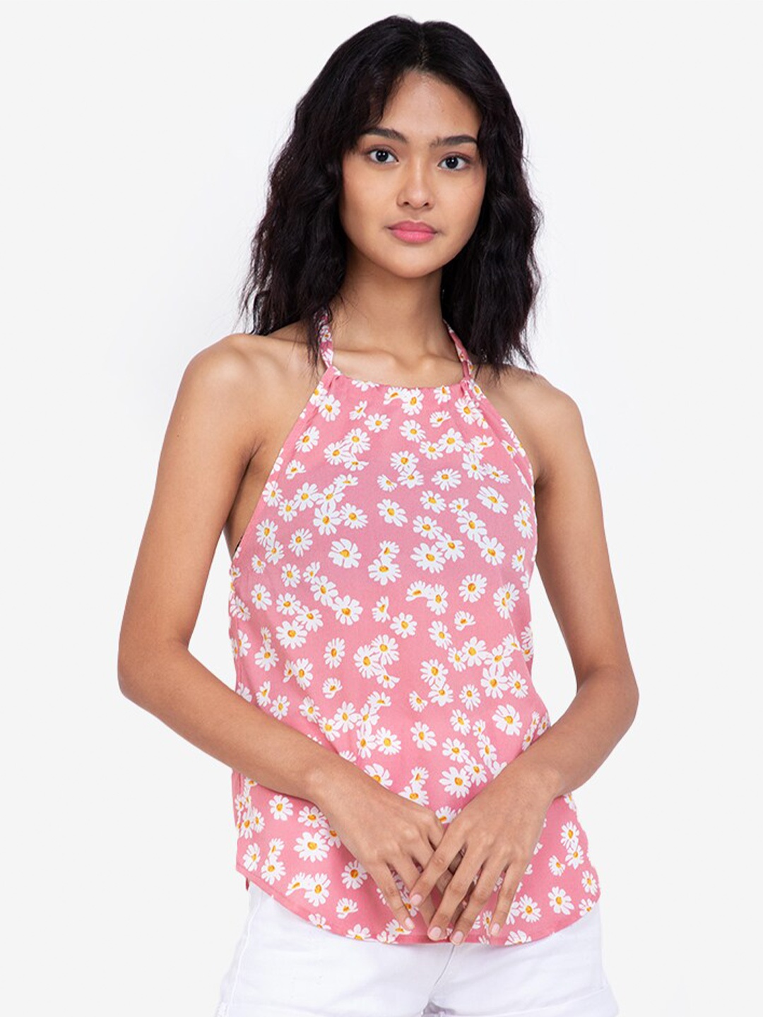 ZALORA BASICS Multicoloured Floral Print Top, Multi
