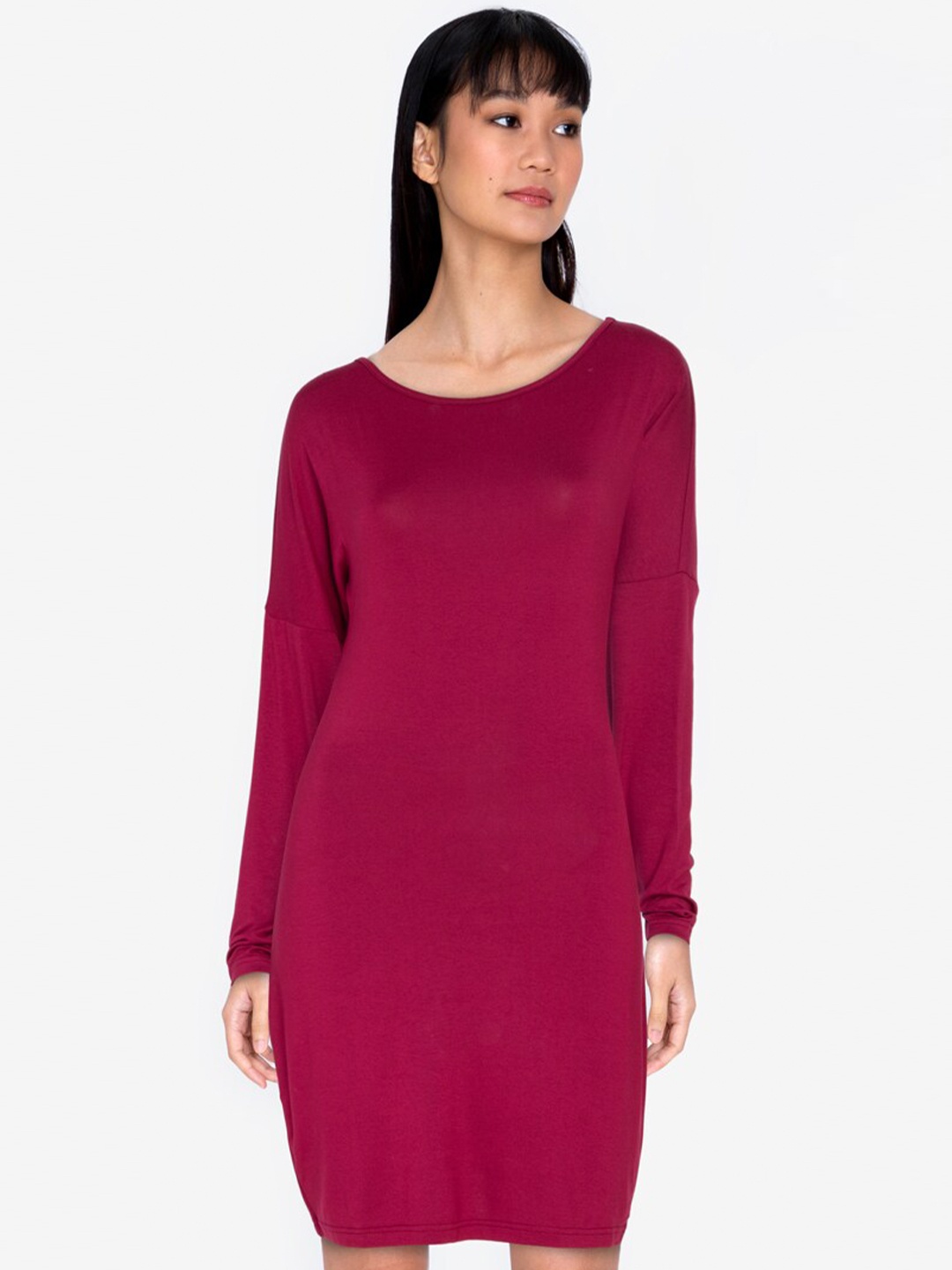 ZALORA BASICS Women Red Solid Sheath Dress