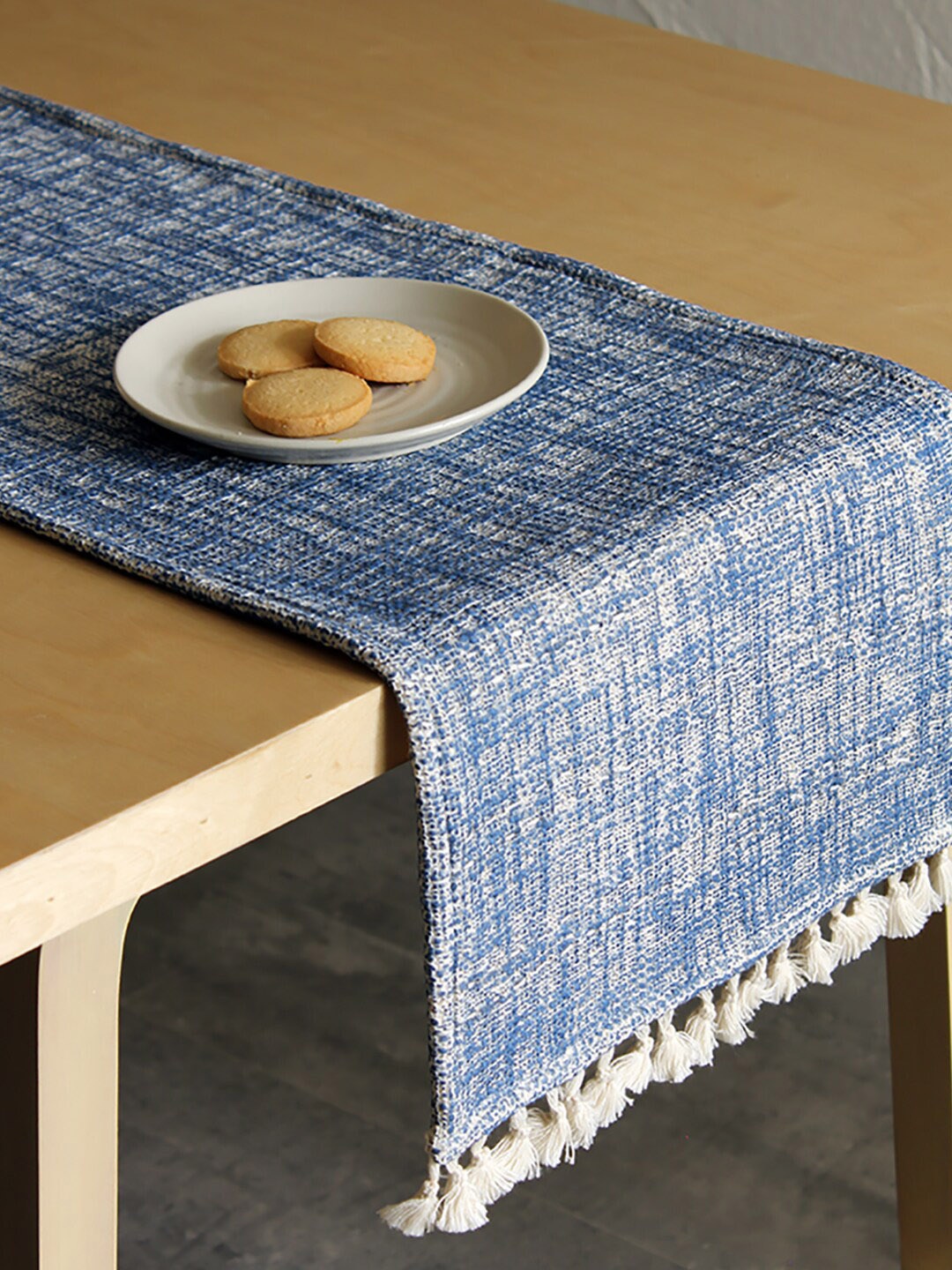 House This Blue Abstract Table Runner
