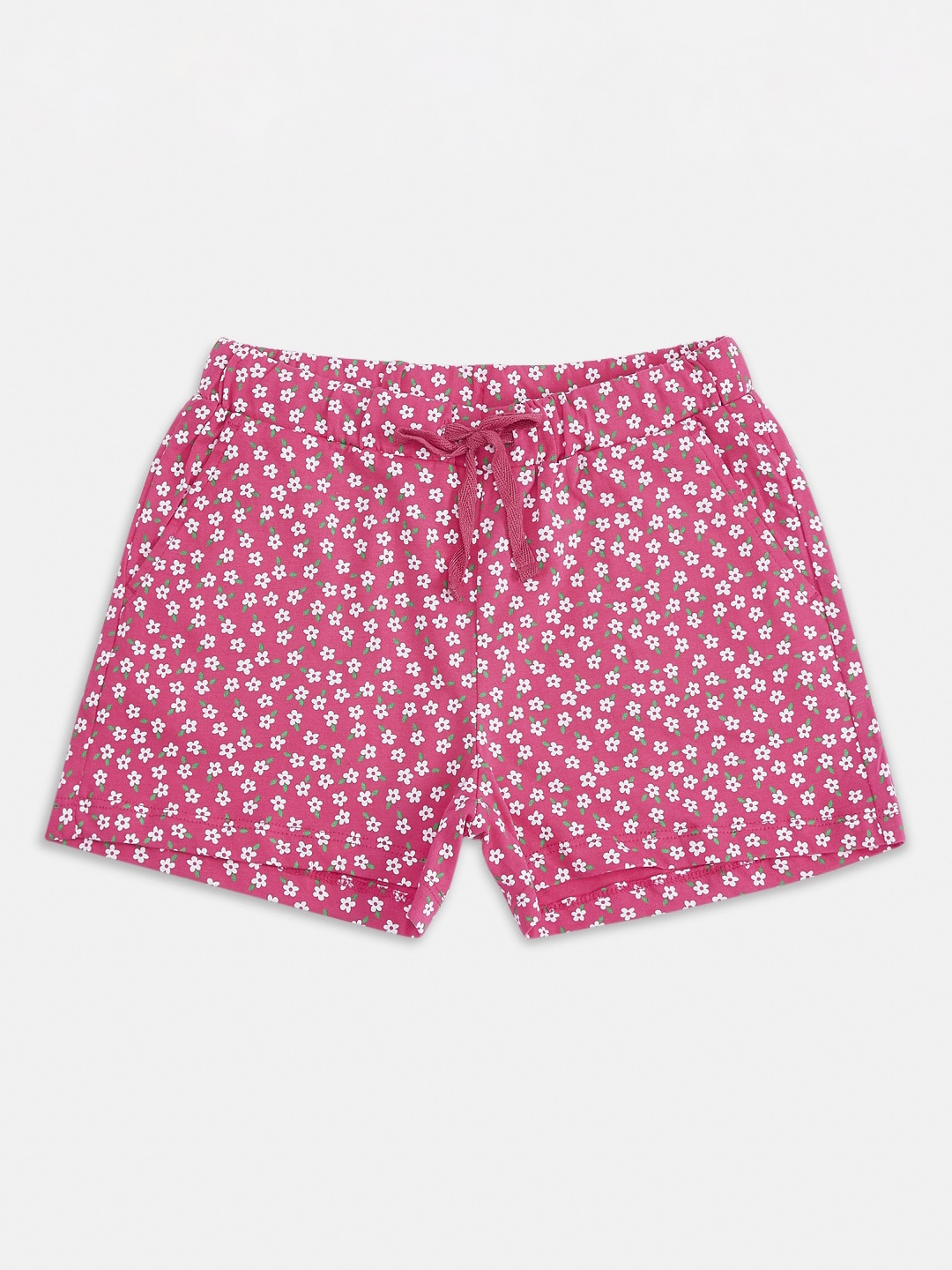 Pantaloons Junior Girls Pink Printed Shorts